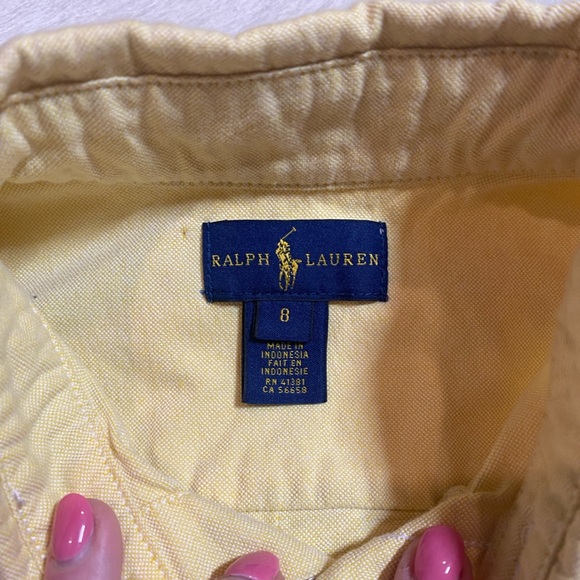Polo Ralph Lauren Boys' Yellow Button-Down Shirt - Picture 7 of 8